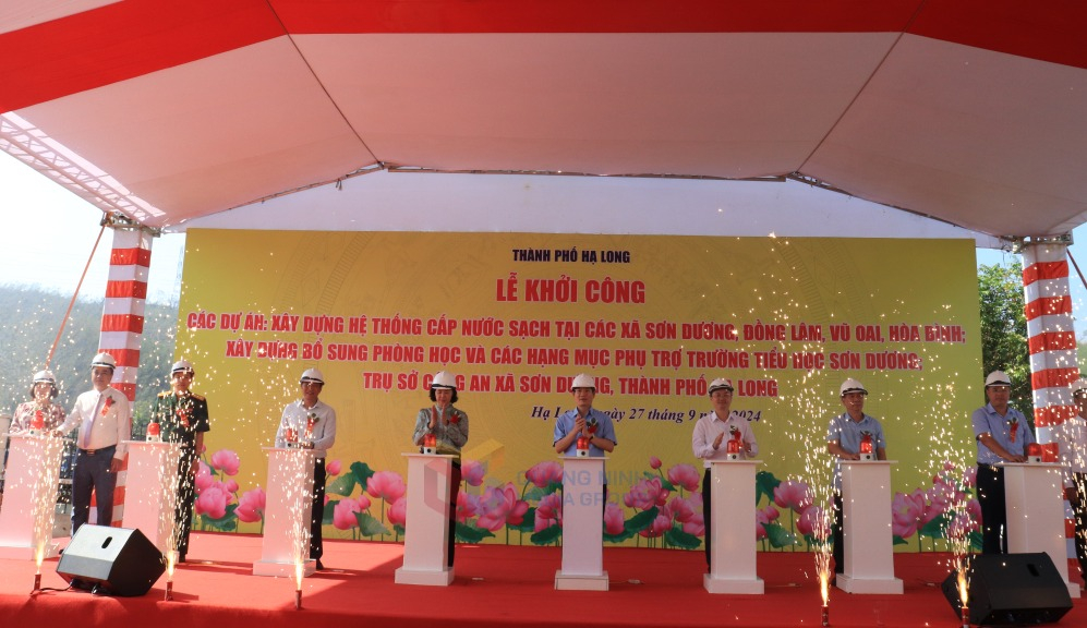 Hạ Long: Gần 120 tỷ đồng đầu tư nhóm dự án về nước sạch, trụ sở công an xã và trường học