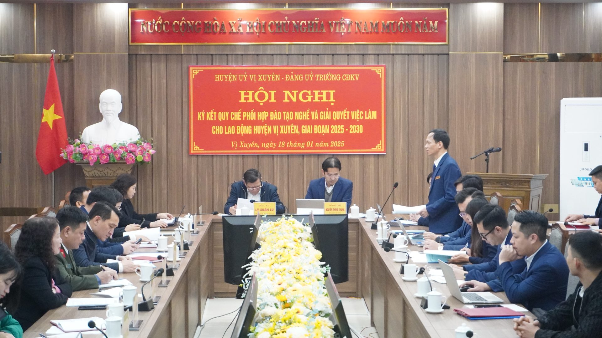 Đại biểu tại chương trình phối hợp đào tạo nghề cho lao động huyện Vị Xuyên